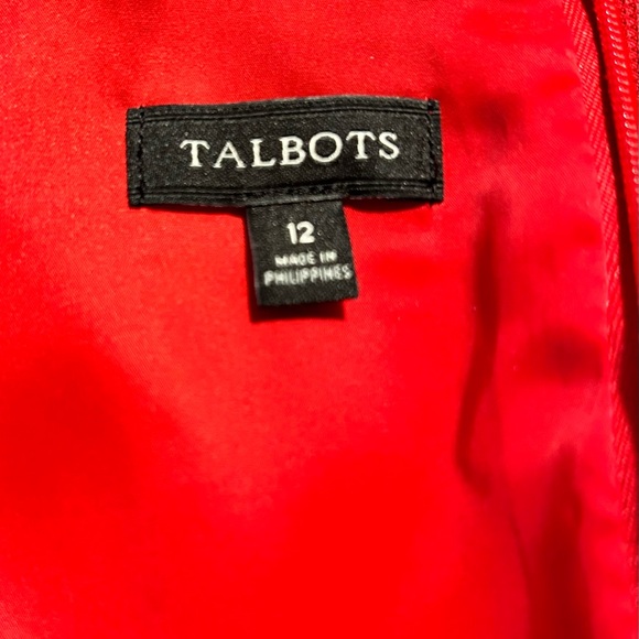 Talbots Red Sleeveless Dress size 12 - Picture 4 of 5